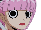 perona-one-piece-atropos-cheveux-roses-frange-yeux-noir-fic-bloop