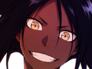 yoruichi-shihouin-bleach-cheveux-pourpre-violet-yeux-ambre-jaune-peau-mate-desdemone-dess-fic-bloop