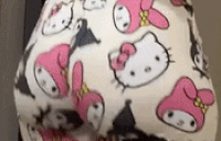 butt ass twerk hello kitty secoue legging fesses boule cul
