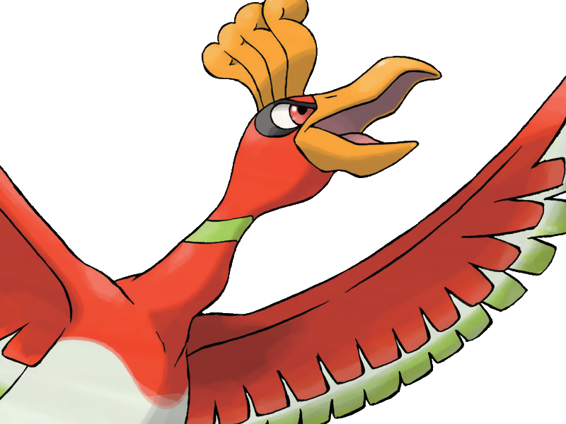 ho-oh ho oh houou pokemon pkm legendaire type feu vol 2g johto arcenciel