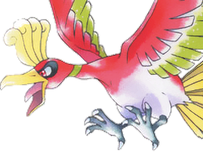 ho-oh ho oh houou pokemon pkm legendaire type feu vol 2g johto arcenciel