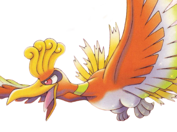 ho-oh ho oh houou pokemon pkm legendaire type feu vol 2g johto arcenciel