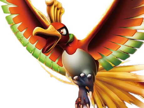 ho-oh ho oh houou pokemon pkm legendaire type feu vol 2g johto arcenciel
