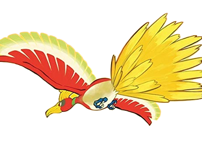 ho-oh ho oh houou pokemon pkm legendaire type feu vol 2g johto arcenciel