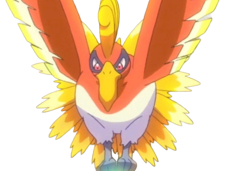 ho-oh ho oh houou pokemon pkm legendaire type feu vol 2g johto arcenciel
