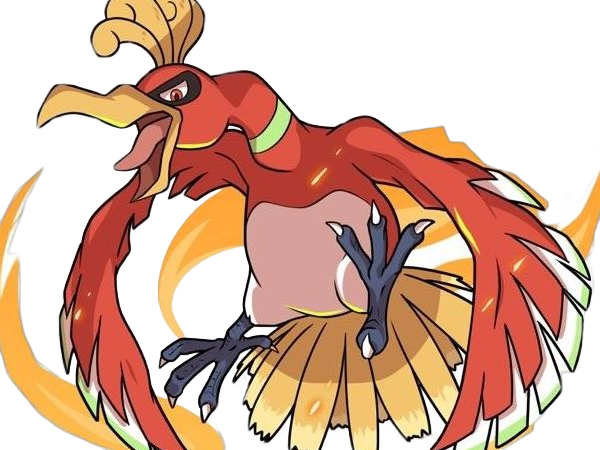 ho-oh ho oh houou pokemon pkm legendaire type feu vol 2g johto arcenciel