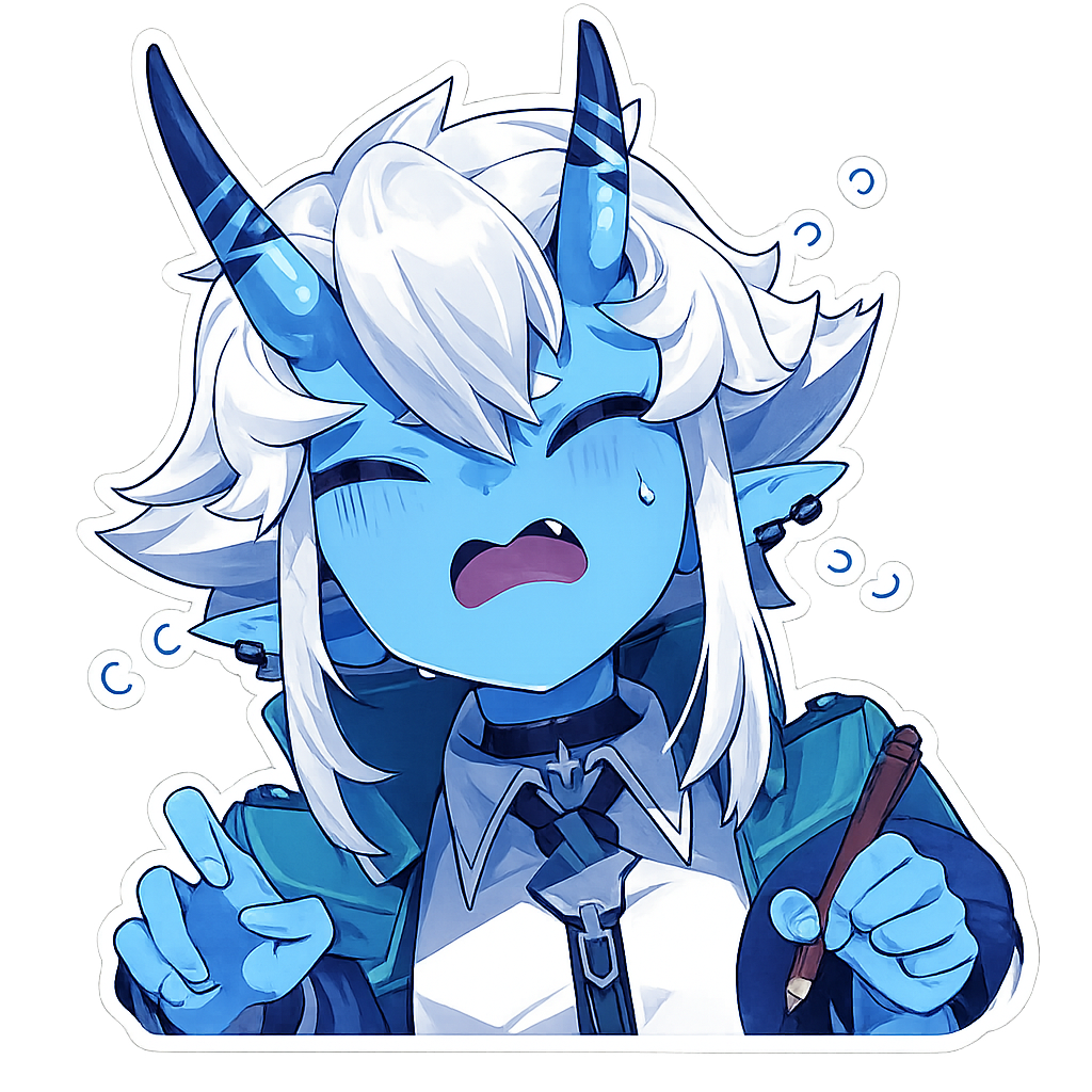 soukaku cute kawai nya nyan non malaise putain bleu oni vexe fatigue arrete