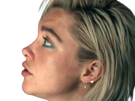 Sticker florence pugh yelena belova thunderbolts actrice britannique anglaise blonde cheveux courts yeux verts femme par PubliusOvidius