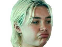 Sticker florence pugh yelena belova thunderbolts actrice britannique anglaise blonde cheveux courts yeux verts femme par PubliusOvidius