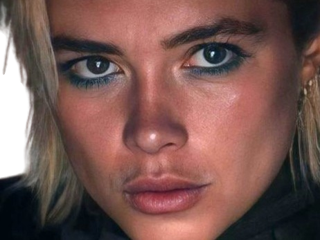 Sticker florence pugh yelena belova thunderbolts actrice britannique anglaise blonde cheveux courts yeux verts femme par PubliusOvidius