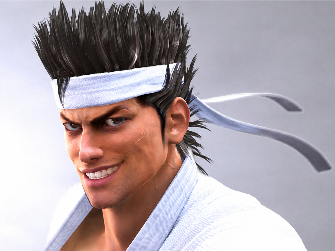 virtua fighter vf5 revo akira yuki troll sourire dents yes sega saturn dreamcast vf