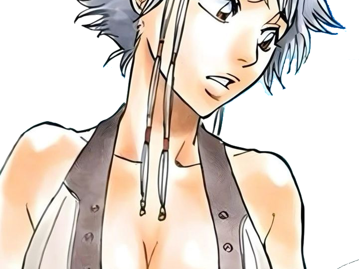 isane kotetsu bleach cheveux blanc yeux marron noisette fic bloop perles tresse maillot