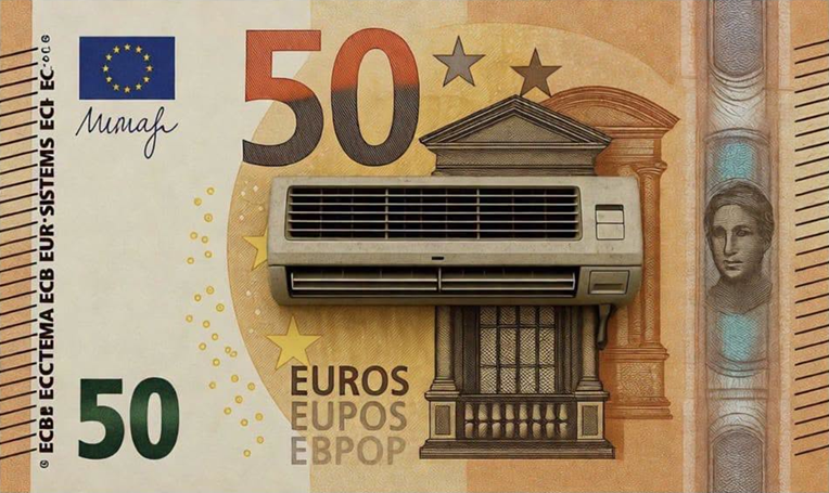 billet climatiseur climatisation euro monnaie