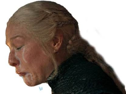 rhaenyra targaryen colere pleure chouine hotd house dragon larme gneu fache got game throne bave