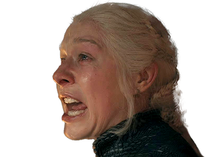 rhaenyra targaryen colere pleure chouine hotd house dragon larme gneu fache got game throne hurle