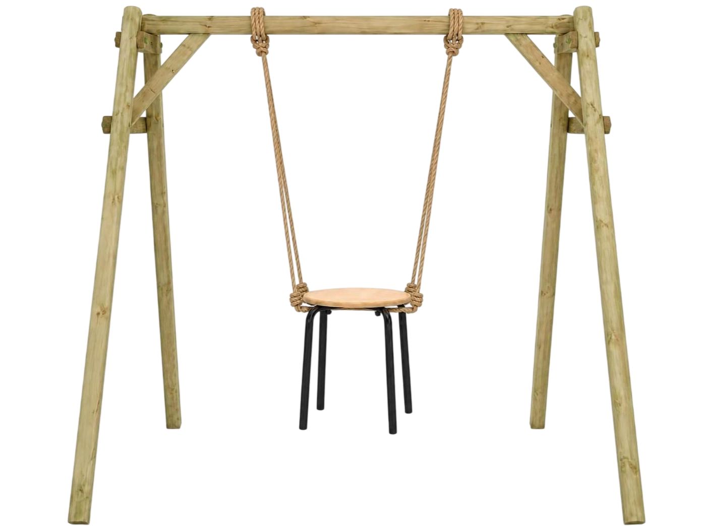 tabouret corde balancoire pendu