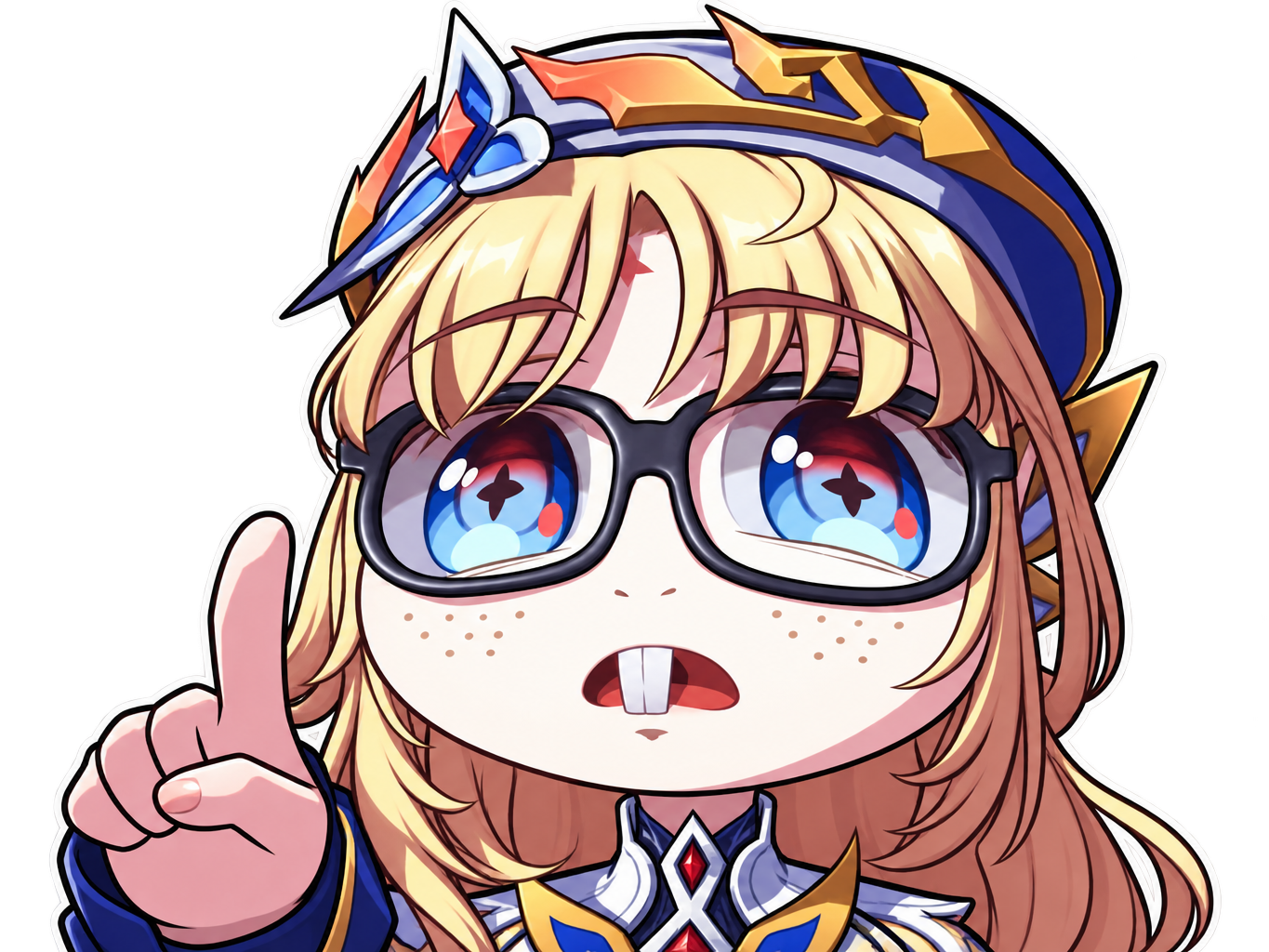genshin impact nicole lunettes dents qi
