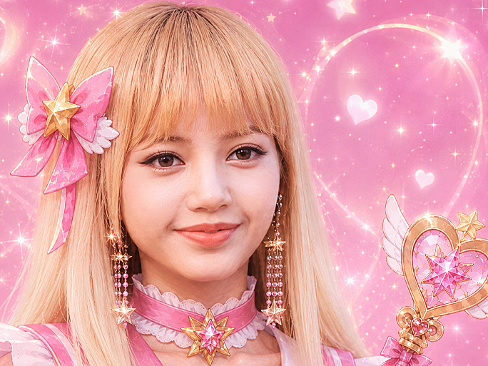 lisa blackpink magical girl kpop chanteuse mignonne sourire maline cute magie pouvoir
