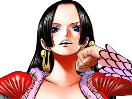 boa hancock one piece cheveux noir yeux bleu boucles oreille serpent fic bloop