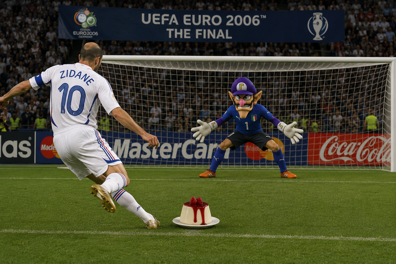 zinedine zidane penalty finale coupe monde 2006 euro waluigi italie france pannacotta