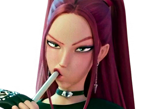 kpop demon hunters mira drink boit mignonne cute badass dark style grimace coreenne belle
