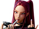 kpop-demon-hunters-mira-drink-mignonne-cute-badass-dark-style-coreenne-belle-doigt-fuck-maline