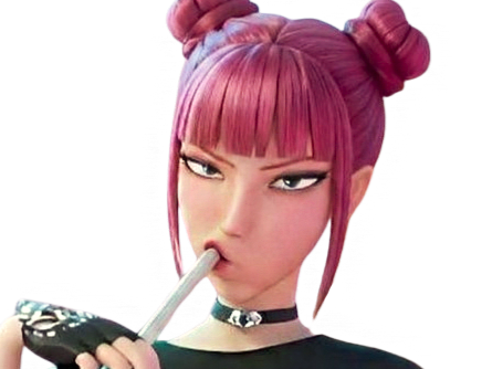 kpop demon hunters mira drink boit mignonne cute badass dark style grimace coreenne belle