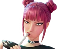 kpop-demon-hunters-mira-drink-boit-mignonne-cute-badass-dark-style-grimace-coreenne-belle
