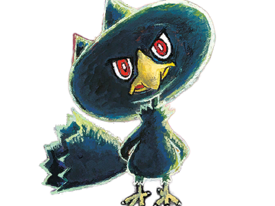cornebre murkrow yamikarasu pokemon pkm jeu anime type tenebres vol 2g johto obscurite