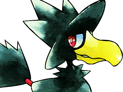 cornebre murkrow yamikarasu pokemon pkm jeu anime type tenebres vol 2g johto obscurite