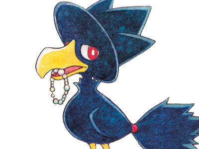 cornebre murkrow yamikarasu pokemon pkm jeu anime type tenebres vol 2g johto obscurite