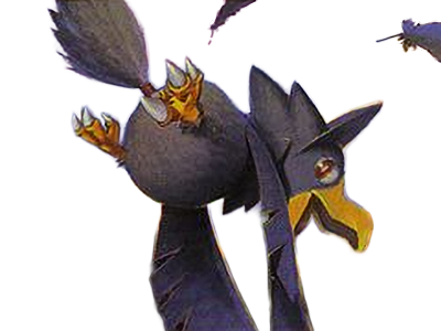 cornebre murkrow yamikarasu pokemon pkm jeu anime type tenebres vol 2g johto obscurite