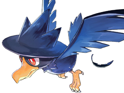 cornebre murkrow yamikarasu pokemon pkm jeu anime type tenebres vol 2g johto obscurite