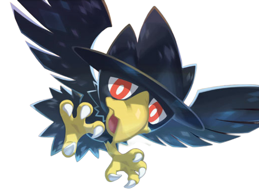 cornebre murkrow yamikarasu pokemon pkm jeu anime type tenebres vol 2g johto obscurite