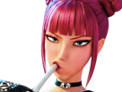 kpop-demon-hunters-mira-drink-boit-mignonne-cute-badass-dark-style-grimace-coreenne-belle