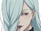 mei-mei-mei-jujutsu-kaisen-jjk-cheveux-blanc-yeux-violet-tresse-ade-adelaide-vizard-fic-bloop