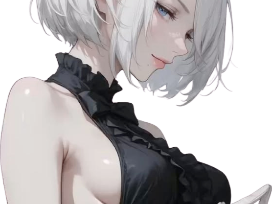 2b nier automata cheveux blanc yeux bleu opale de brienne fic bloop