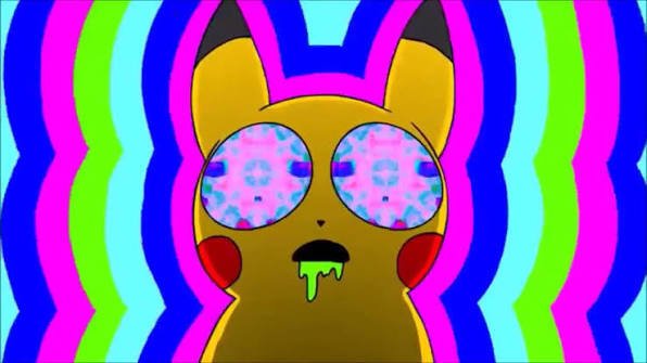 pikachu drogue droguer droguee acide acid lsd champi bave champignon psyche psychedelique pokemon defonce foncede
