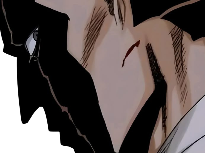 zaraki kenpachi bleach cheveux noir cicatrice bandeau fic bloop