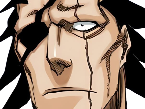 zaraki kenpachi bleach cheveux noir cicatrice bandeau fic bloop