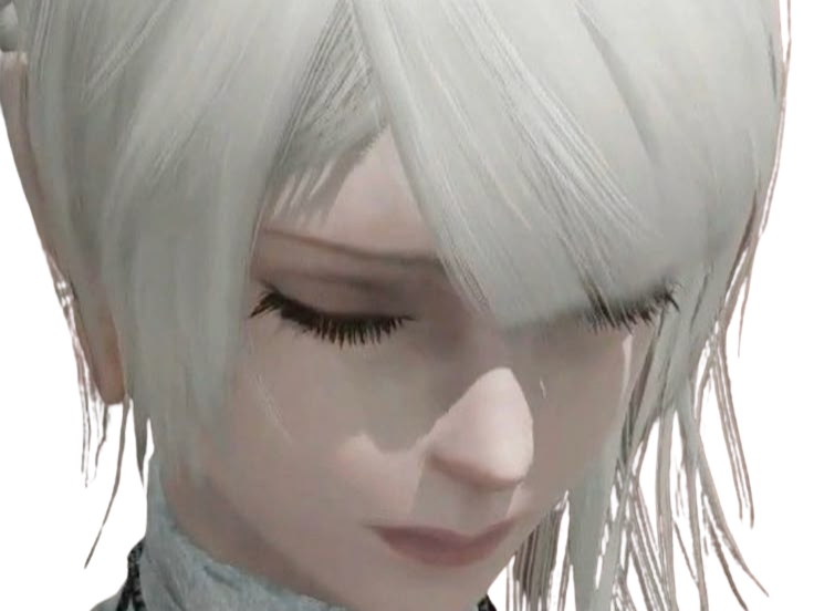 kaine nier automata cheveux blanc frange coralie de brienne fic bloop