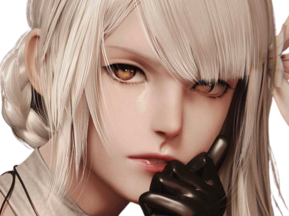 kaine nier automata cheveux blanc frange coralie de brienne fic bloop