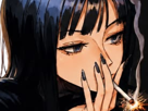 nico-robin-one-piece-cheveux-noir-yeux-bleu-ninon-fic-bloop-cigarette