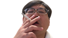 japonais-balek-tranquille-clope-bordel-cigarette-fume-daron-osef-japon-peignoir-blase-mepris
