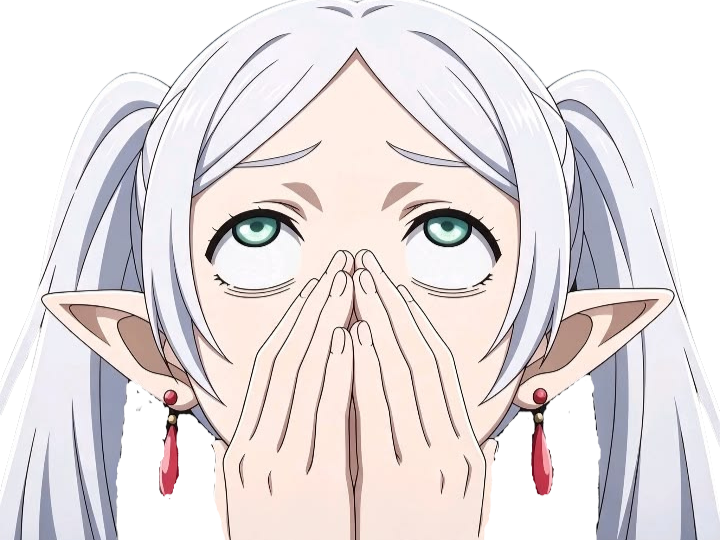 frieren sousou elfe oreilles pointues boucles oreille rouge mnemosyne fic bloop
