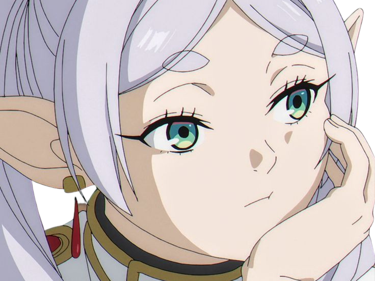 frieren sousou elfe oreilles pointues boucles oreille rouge mnemosyne fic bloop
