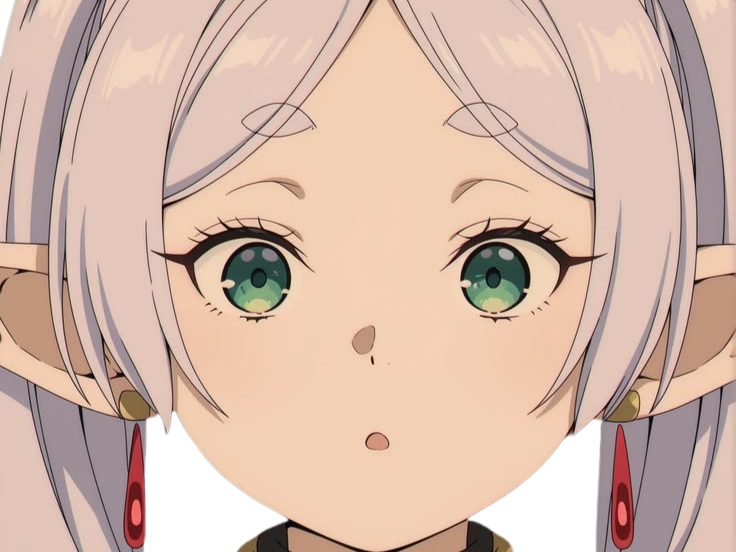 frieren sousou elfe oreilles pointues boucles oreille rouge mnemosyne fic bloop