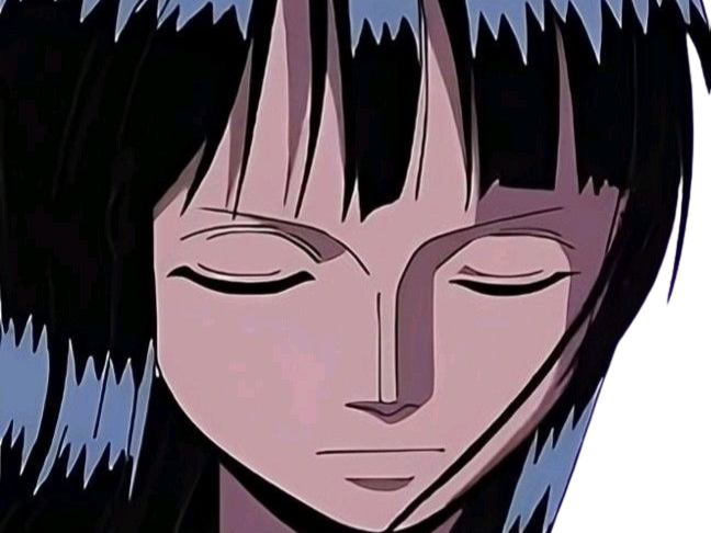 nico robin one piece cheveux noir yeux bleu frange ninon fic bloop
