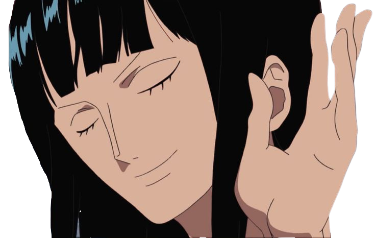 nico robin one piece cheveux noir yeux bleu frange ninon fic bloop