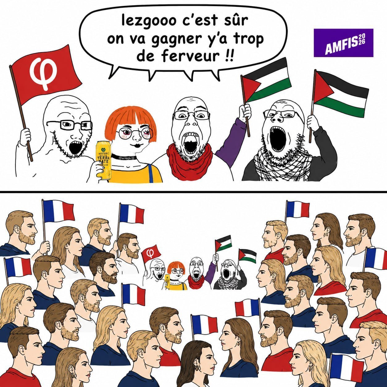 gauche gaucho gauchiste lfi amfis zoo palestine antifa insoumis ahuri meute secte zinzin folie soyjak